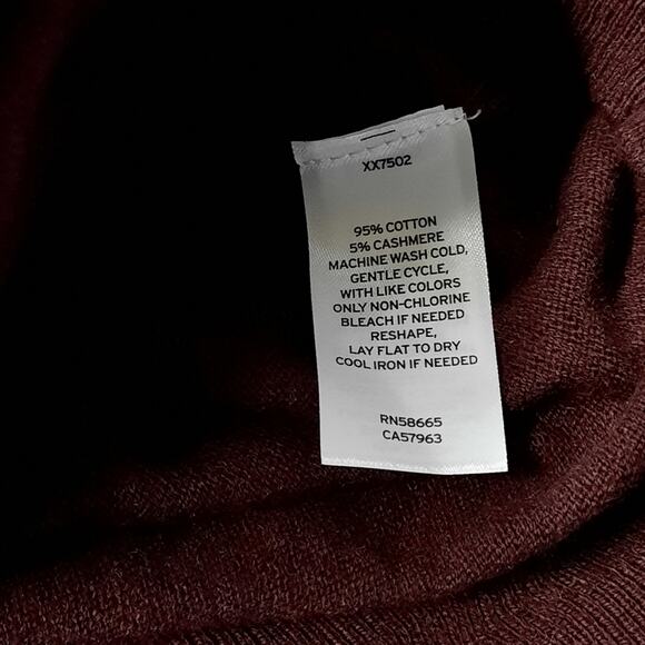 14th & Union Sweater Mens Small Burgundy Long Sleeve Cotton Cashmere Blend Zip - Picture 7 of 7